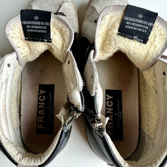 Size 42 GOLDEN GOOSE Francy Classic Slide High Top Sneakers - Picture 7 of 11